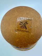 FTD Vintage Floral Ceramic Bowl With Wood Pedestal Yellow & Red Retro 1970’s - Image 8