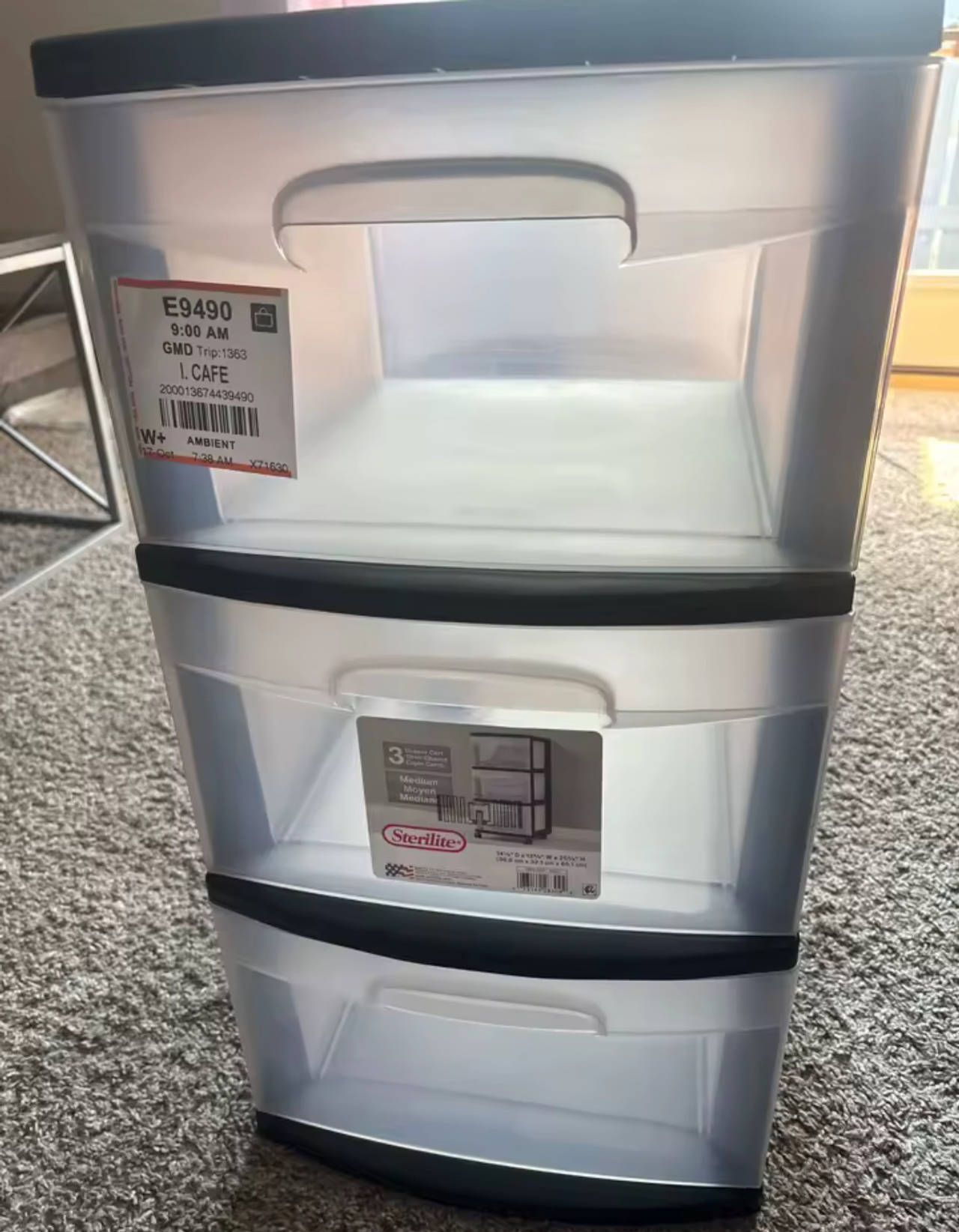 Sterilite 3 Drawer Medium Countertop Unit