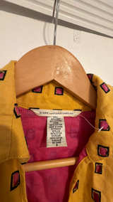 Diane von Furstenberg Bundette Linen Dress Yellow Pink size 8 - Image 3