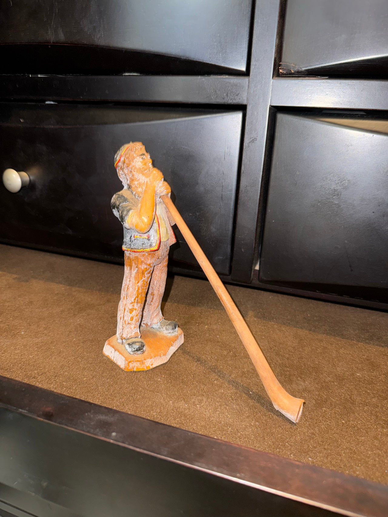 Alphorn Player Figurine