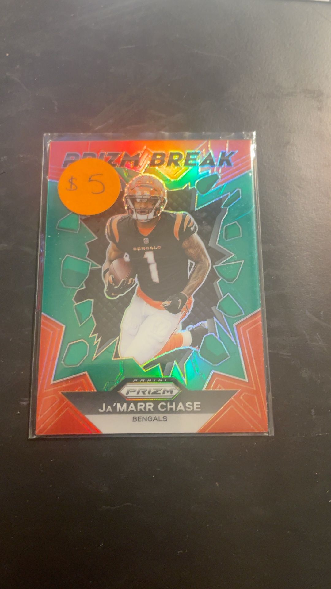Panini 2023 Prizm Break Ja'Marr Chase Green Prizm #PB-10
