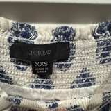 Jcrew Puff Sleeve Smocked Dress XXS white with blue floral print - Image 5