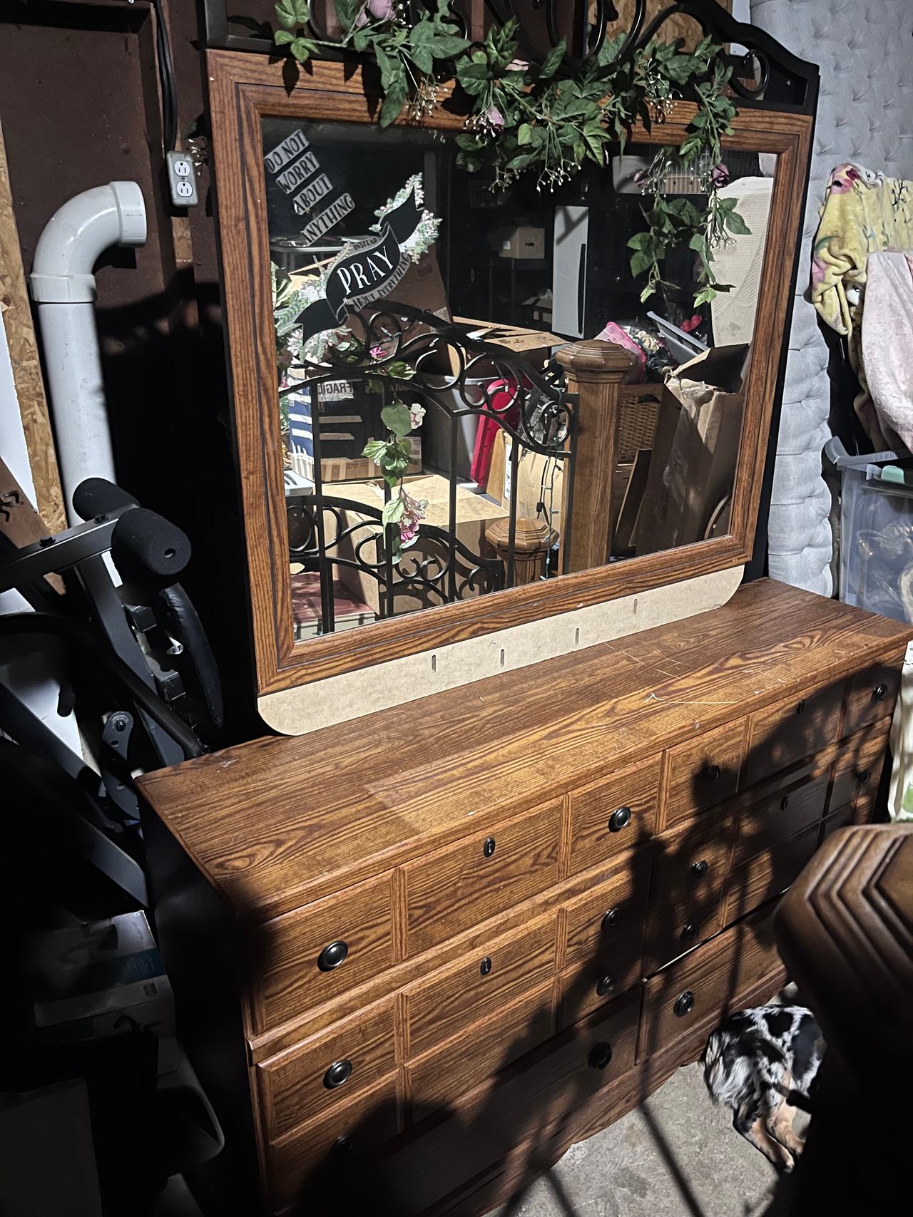 Wood and Metal Bed Frame