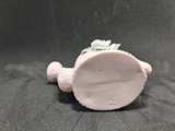 Vintage Pink Hobnail Ceramic Miniature Watering Can with Applied Rose - Image 6