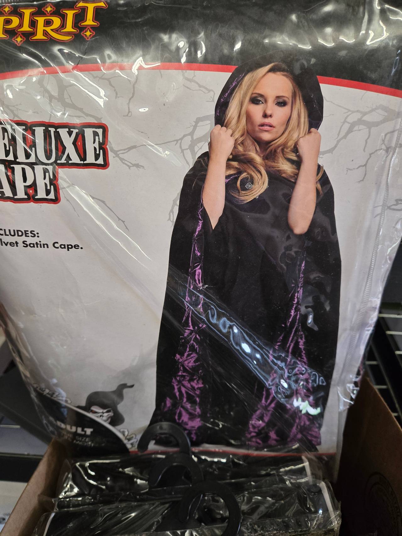 Spirit Halloween Deluxe Velvet Satin Cape