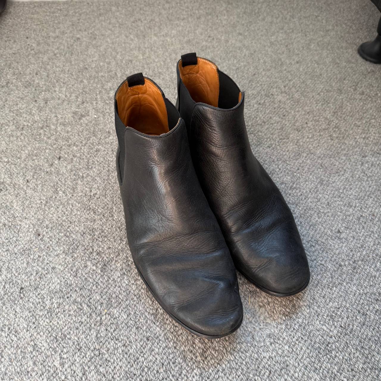 Aquila Black Leather Chelsea Boots size 46 EU