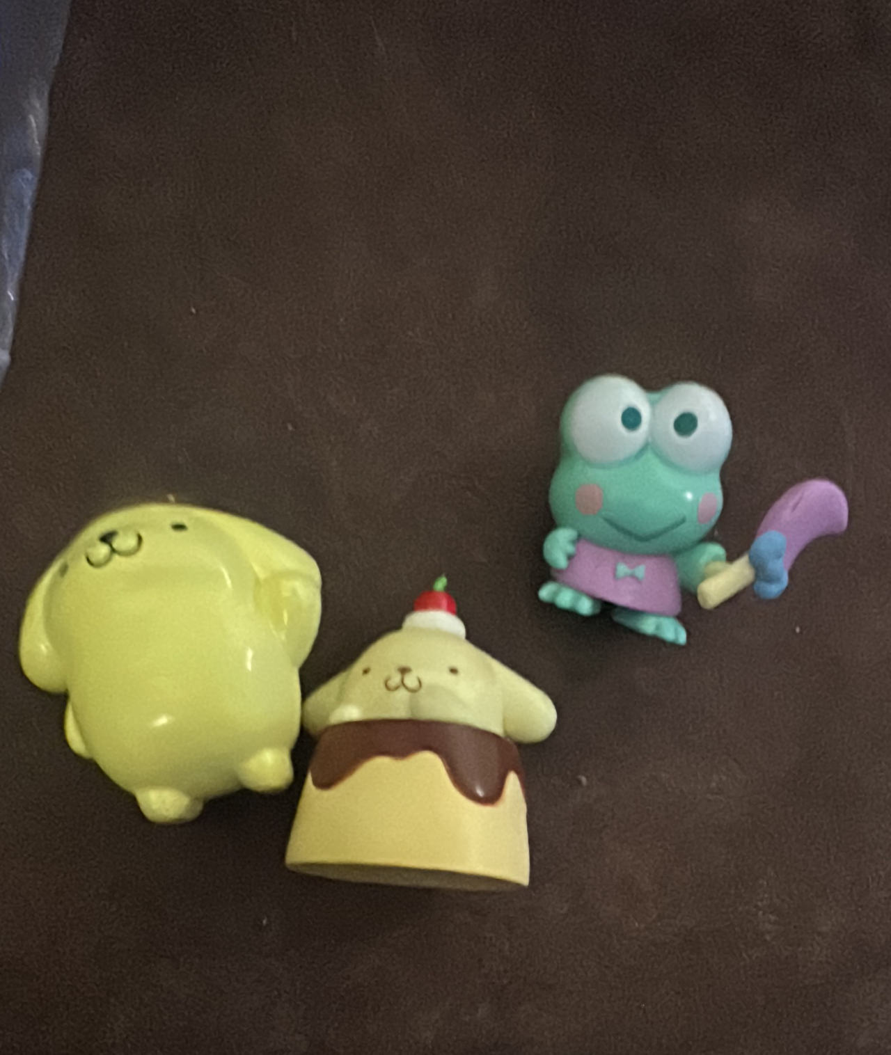 Sanrio Pompompurin and Keroppi Mini Figures bundle 3 pcs.  102