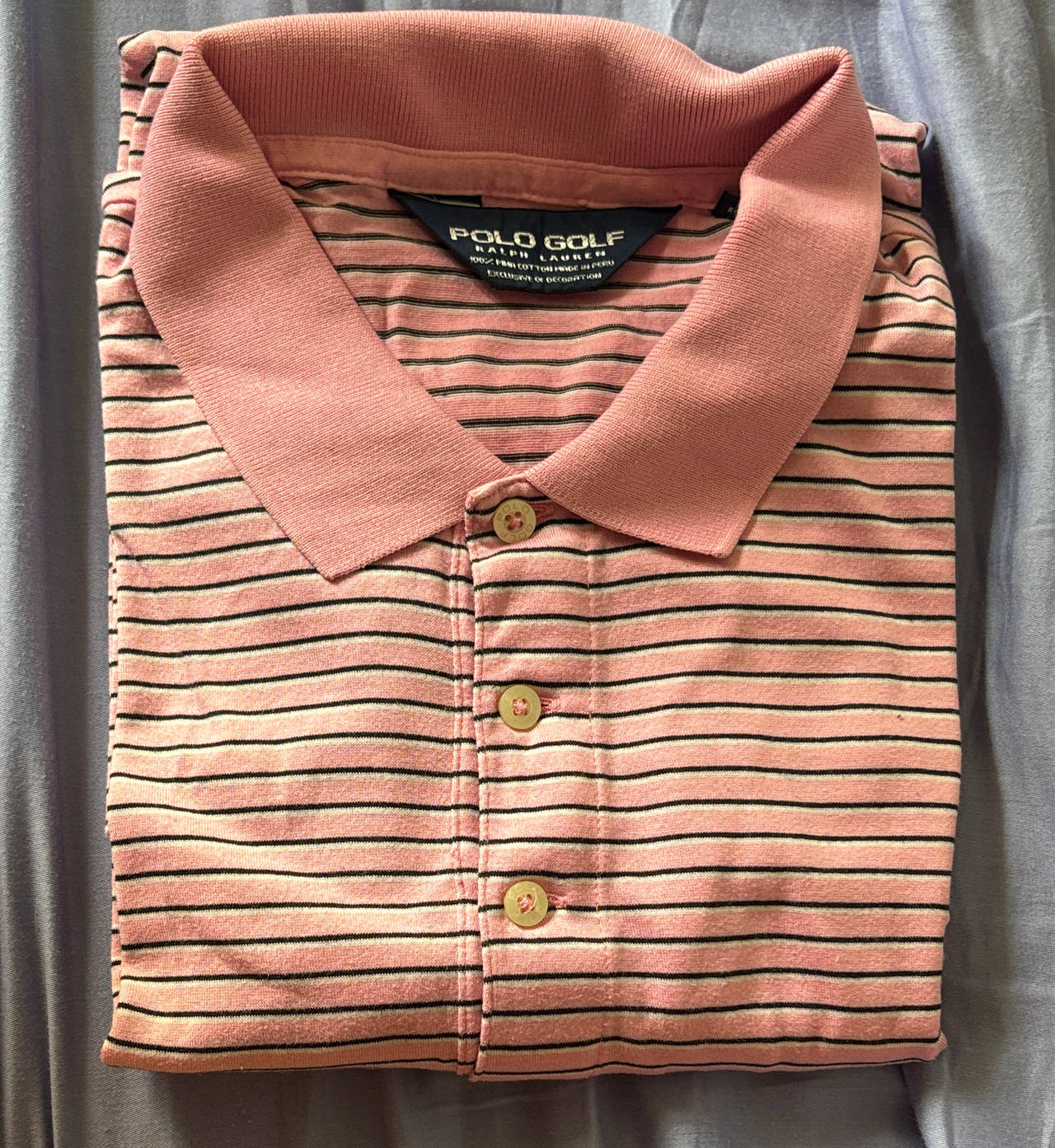 Polo Ralph Lauren Polo Golf Striped Pima Cotton Polo Shirt