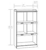 Better Homes & Gardens Modern Farmhouse 5-Cube Organizer Bookcase with Name Plates, Rustic Gray Finish - Image 2