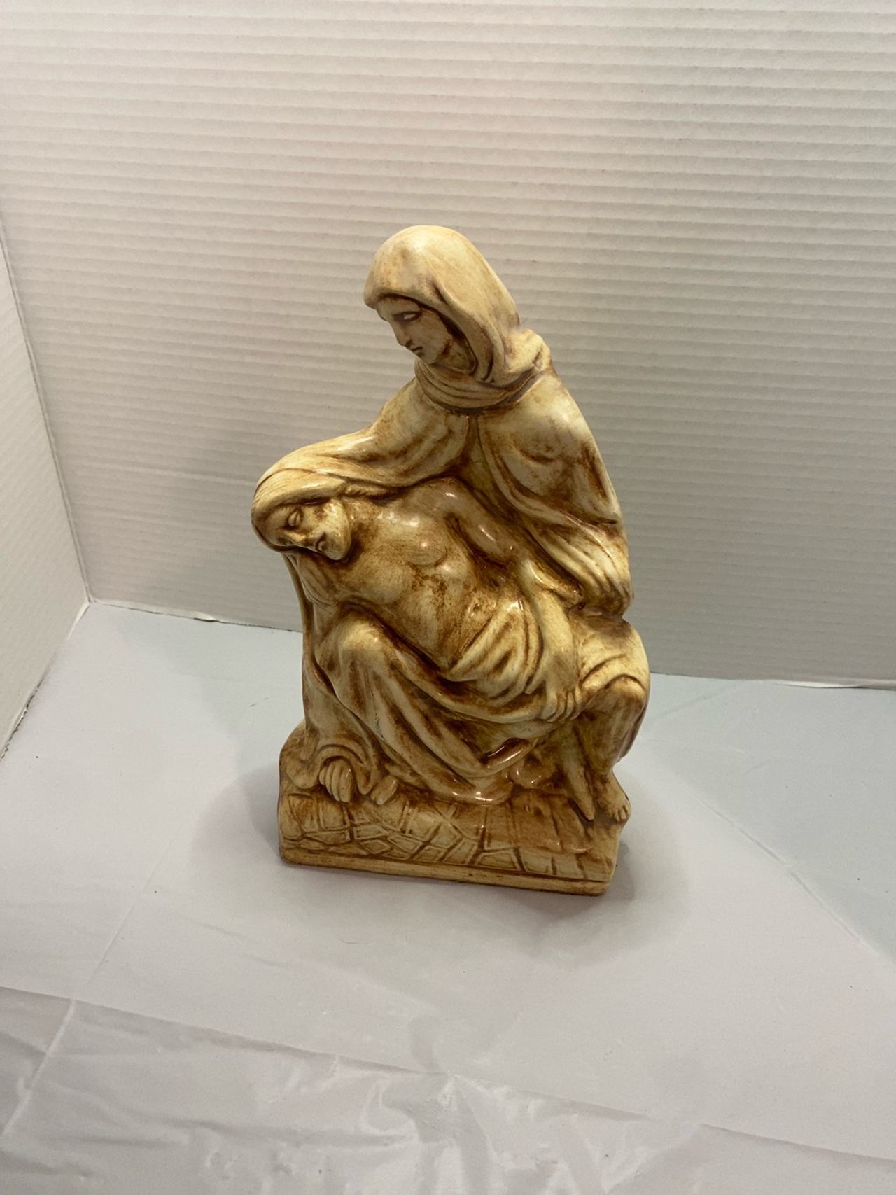 Vintage Pieta Statue Mary Holding Baby Jesus