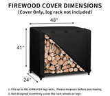 Easy-Going 4 Feet Outdoor Log Rack Cover Waterproof Weatherproof Firewood Cover - Image 2