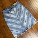 London blue denim ribbed skirt y2k preppy style size medium  - Image 2