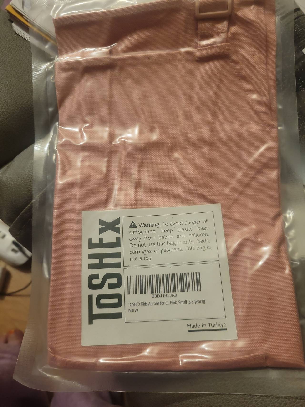 TOSHEX Kids Apron Pink Small (3-5 years)