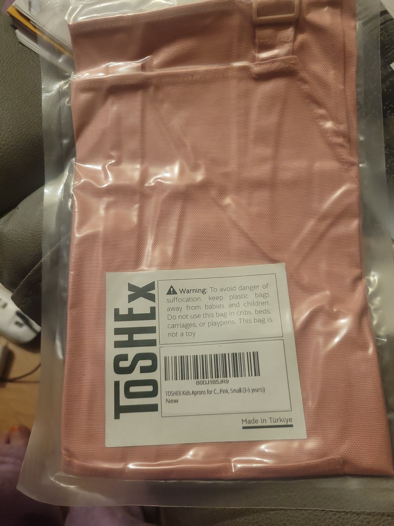 TOSHEX Kids Apron Pink Small (3-5 years)