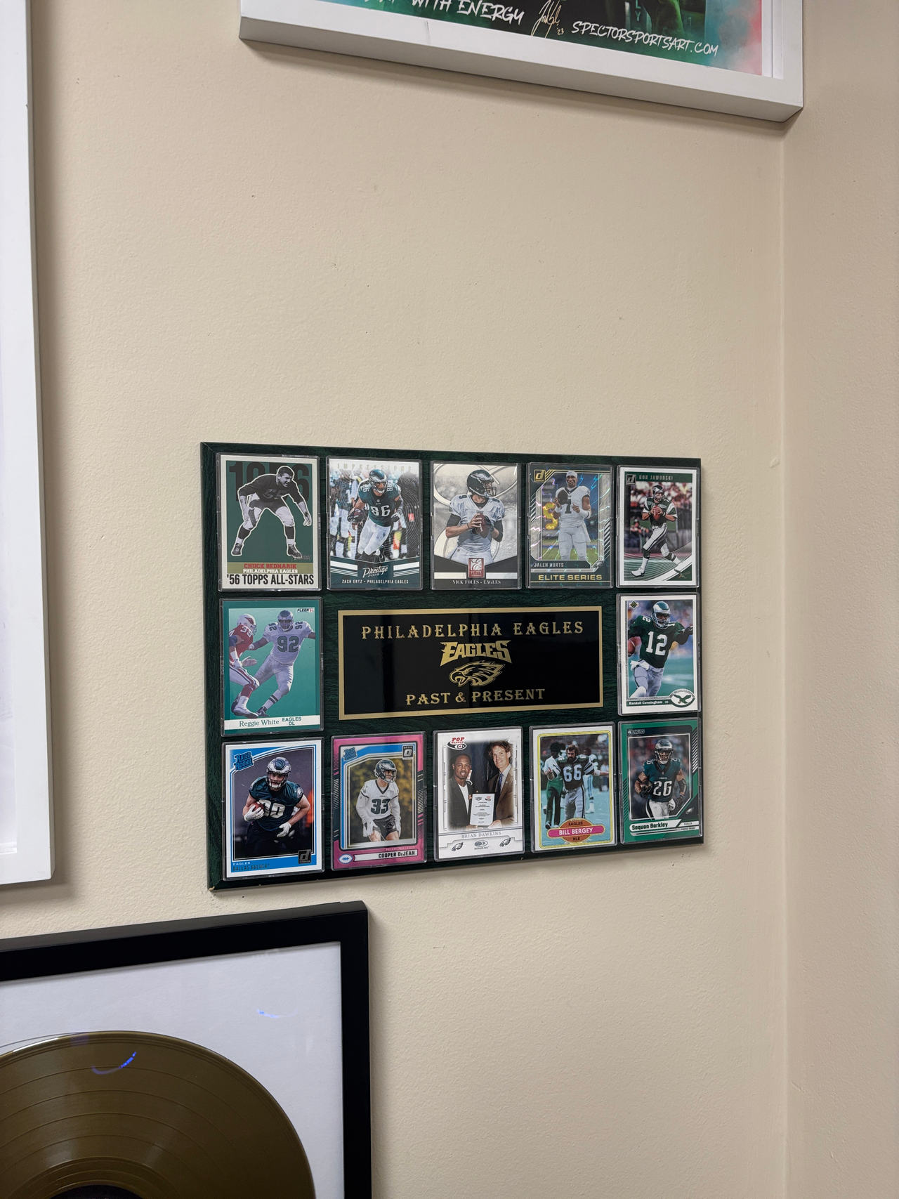 Philadelphia Eagles Past & Present Card Display
