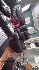 Black Leather Reclining Sofa - Image 2