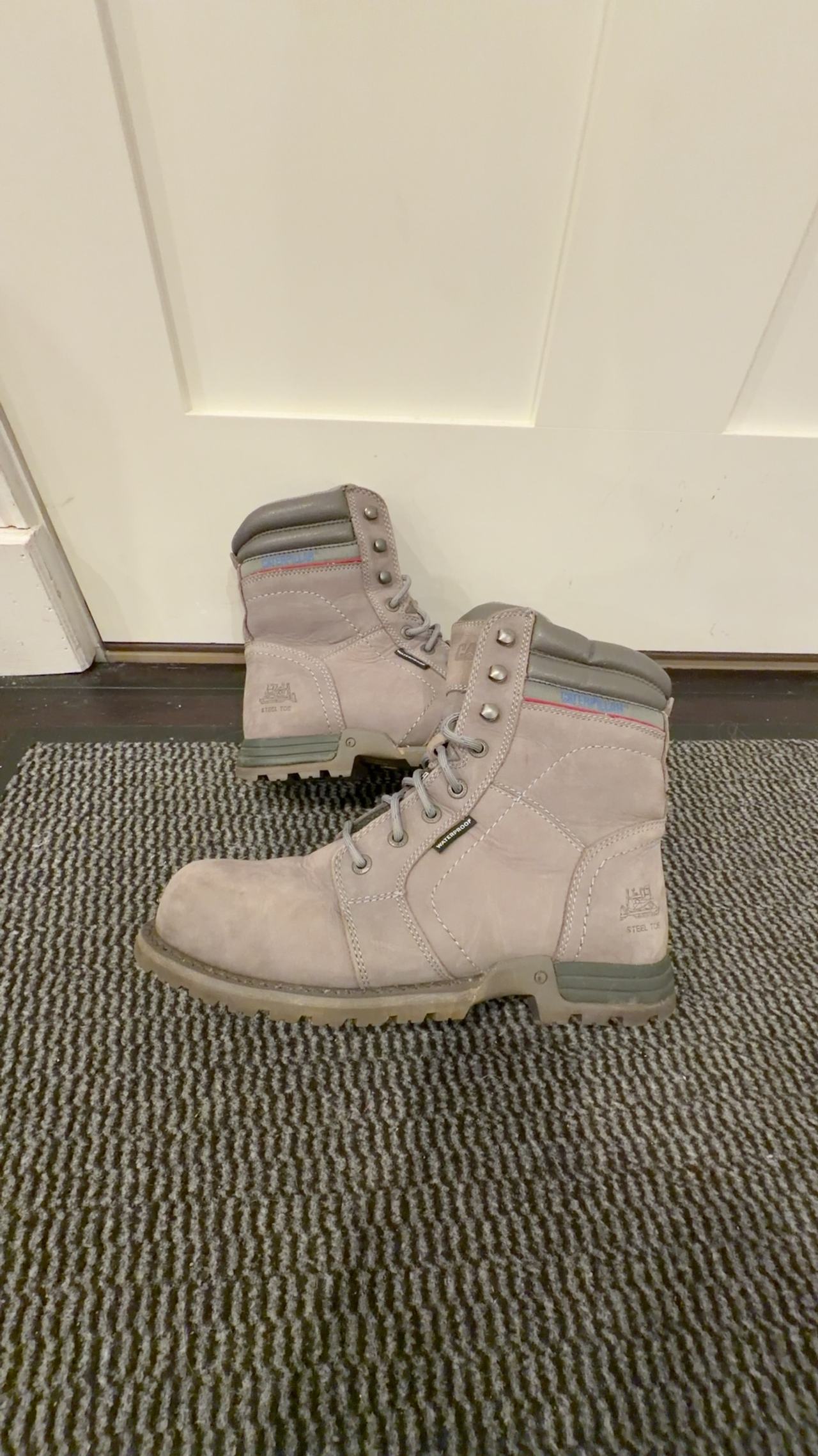 Caterpillar Echo Waterproof Steel Toe Work Boot Grey USA 10  EUR  41 UK 8