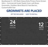Buzzbazaar 6' x 50' Black Heavy Duty Privacy Fence Screen Ultra - Image 4