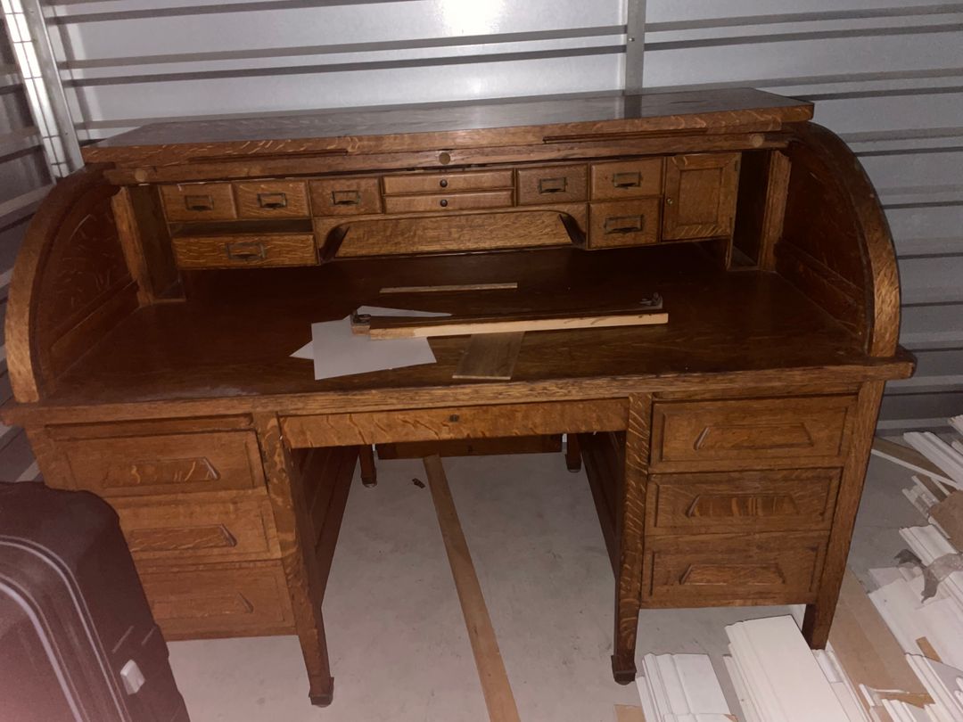 Antique Oak Roll Top Desk