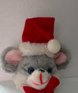 Vintage House of Lloyd Christmas 1986 Holiday Plush Santa Mouse Doorknob Cover - Image 4