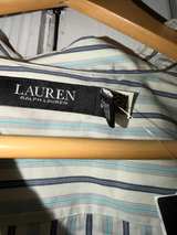 Ralph Lauren Blue White Striped Large Oxford Long Sleeve Shirt - Image 7