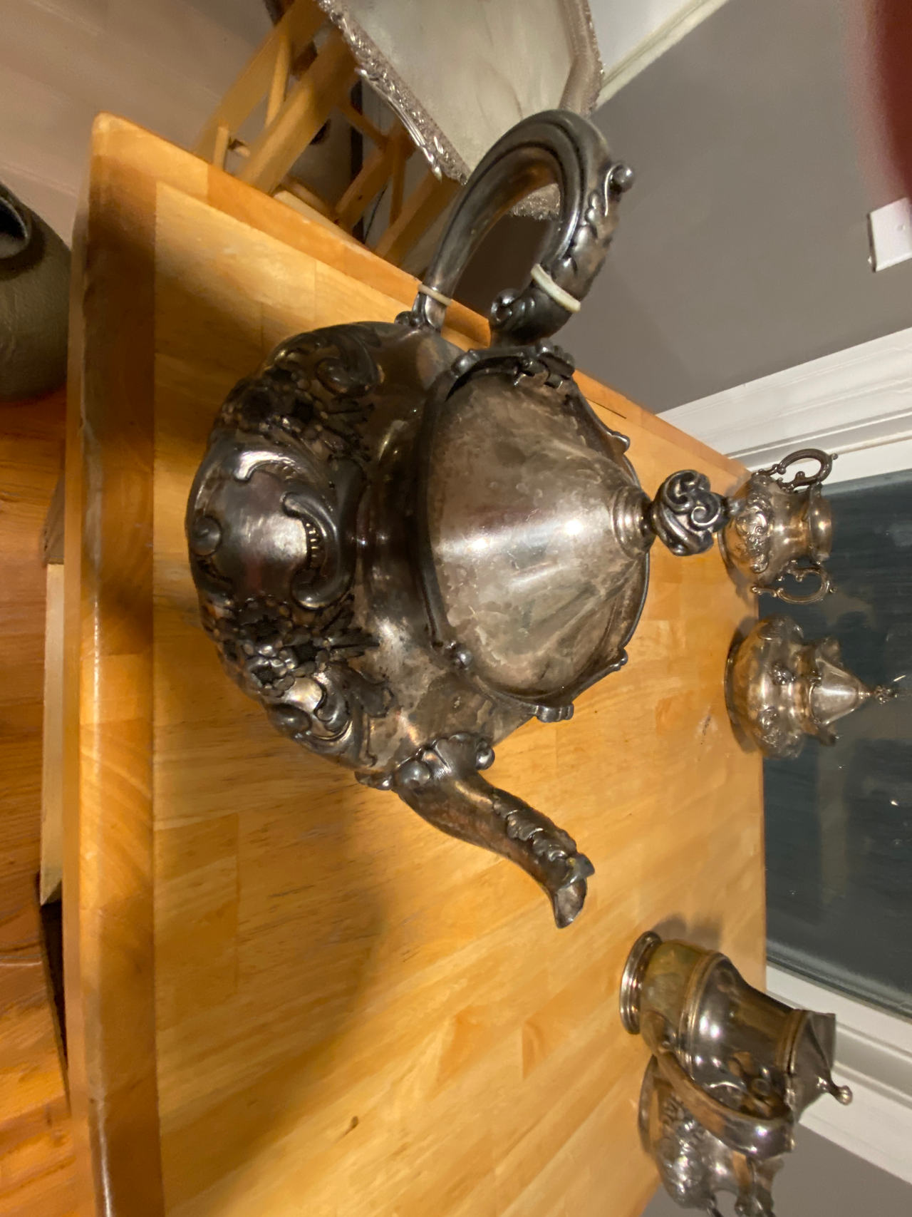 Antique Silver-Plated Tea Set