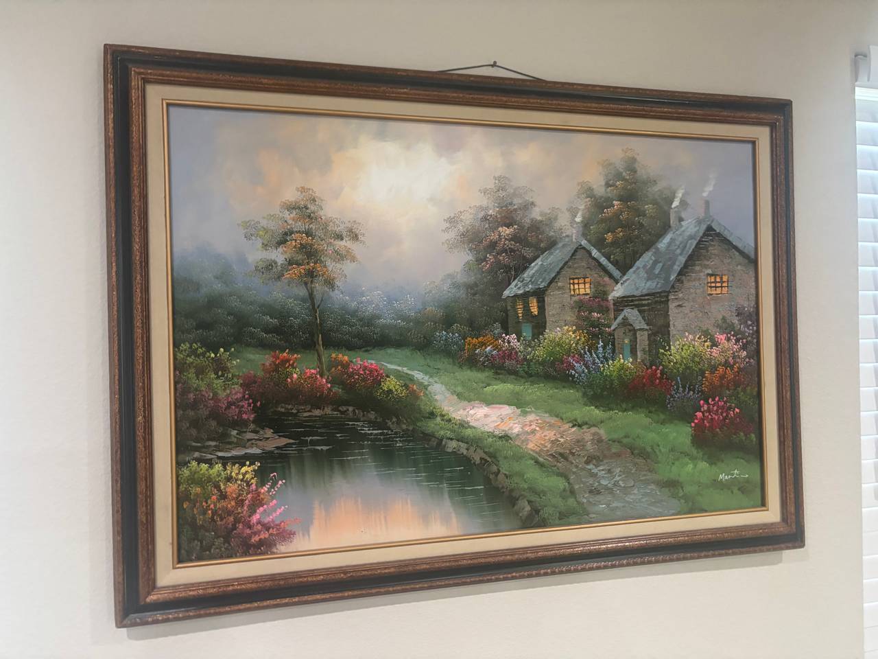 Martino Cottage Landscape Oil Painting