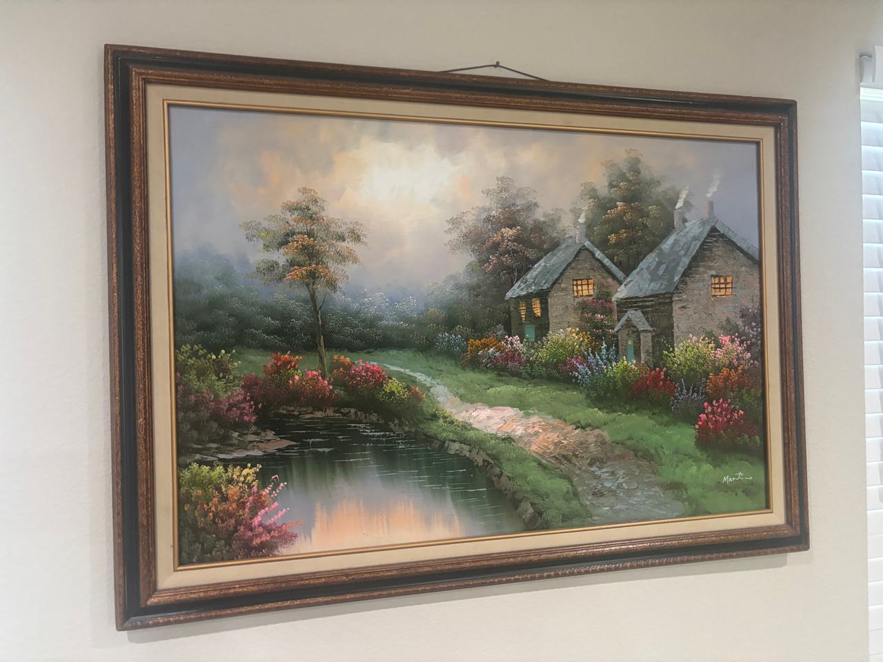 Martino Cottage Landscape Oil Painting