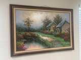 Martino Cottage Landscape Oil Painting - Image 1