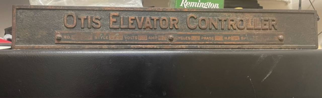 Otis Elevator Controller Plaque Early 20th Century Cast Iron