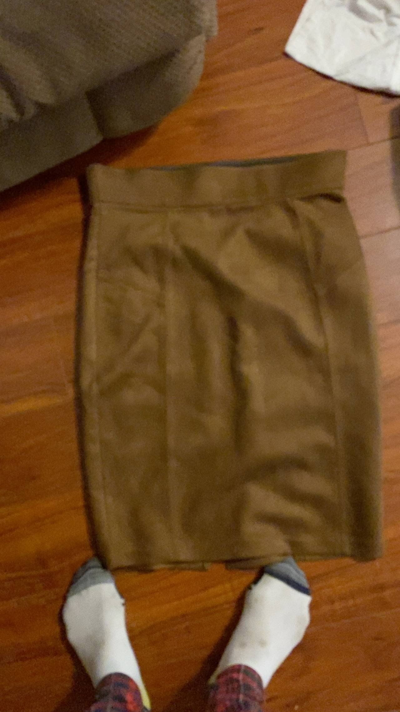 Aritzia Wilfred Free Suede Midi Skirt Camel