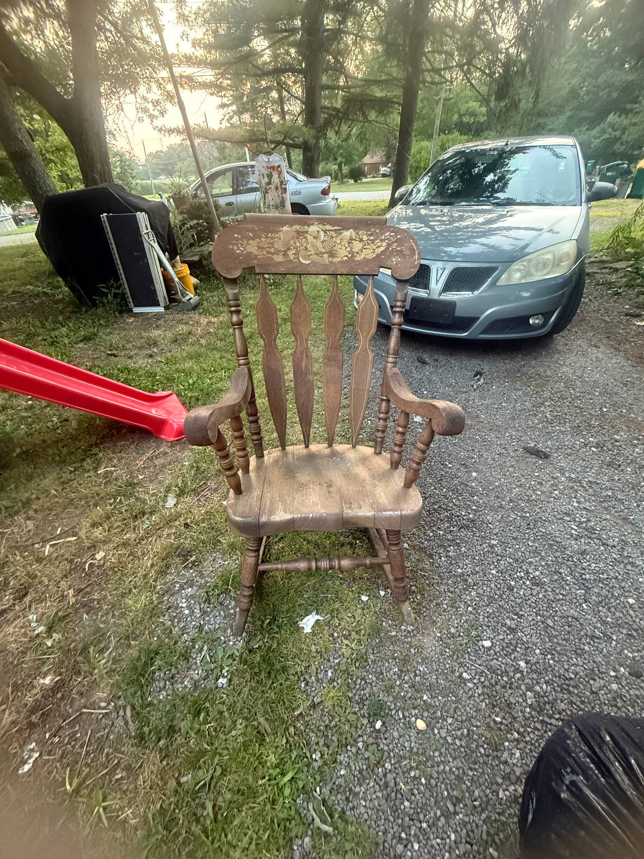 Wooden Spindle Back Rocking Chair