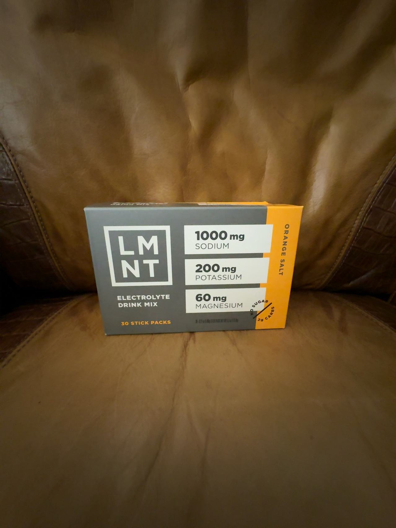 LMNT Zero Sugar Electrolyte Drink Mix Orange Salt 30 Sticks