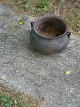 Antique Cast Iron 3-Legged Cauldron Pot - Image 2