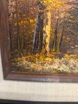 Framed Mountain Landscape Oil Painting - Image 2