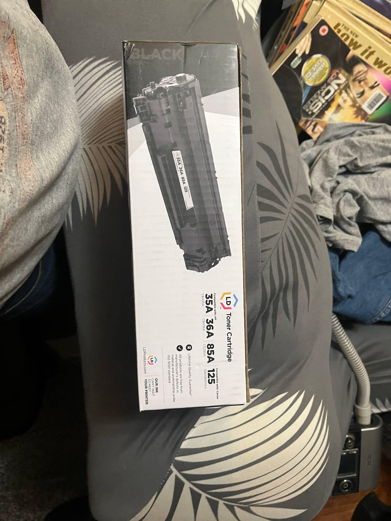 LD Products Compatible Toner Cartridge for HP 35A 36A 85A Canon 125