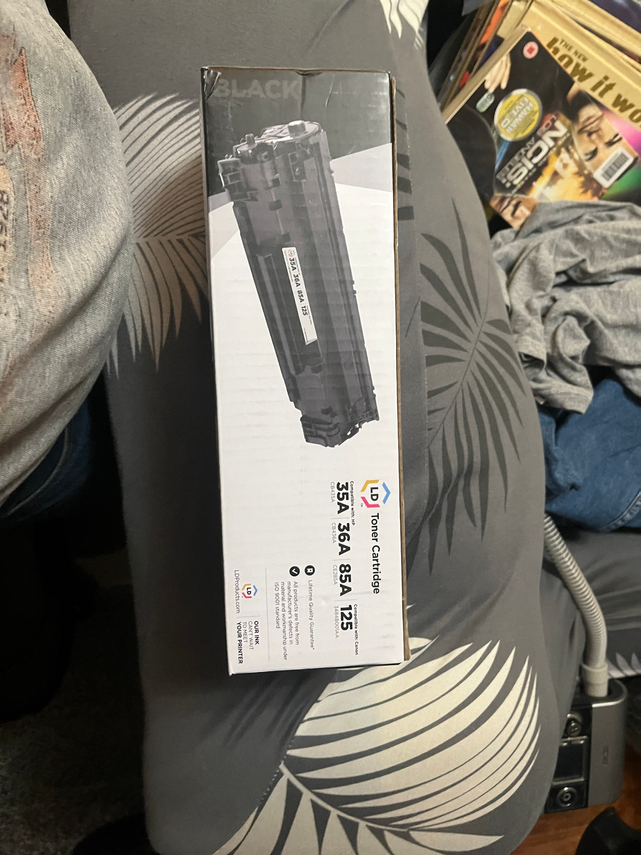 LD Products Compatible Toner Cartridge for HP 35A 36A 85A Canon 125