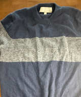 Neiman Marcus Cashmere Striped Crewneck Sweater Medium - Image 1