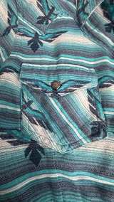 Ariat Real Women's Southwestern Print Snap Shirt small - Image 3