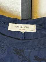 rag & bone Navy Floral Print T-Shirt - Image 2