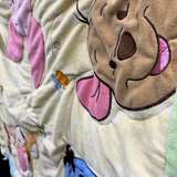 Disney Baby Winnie the Pooh Plush Patchwork Baby Blanket 45x36 Pastel Yellow - Image 5
