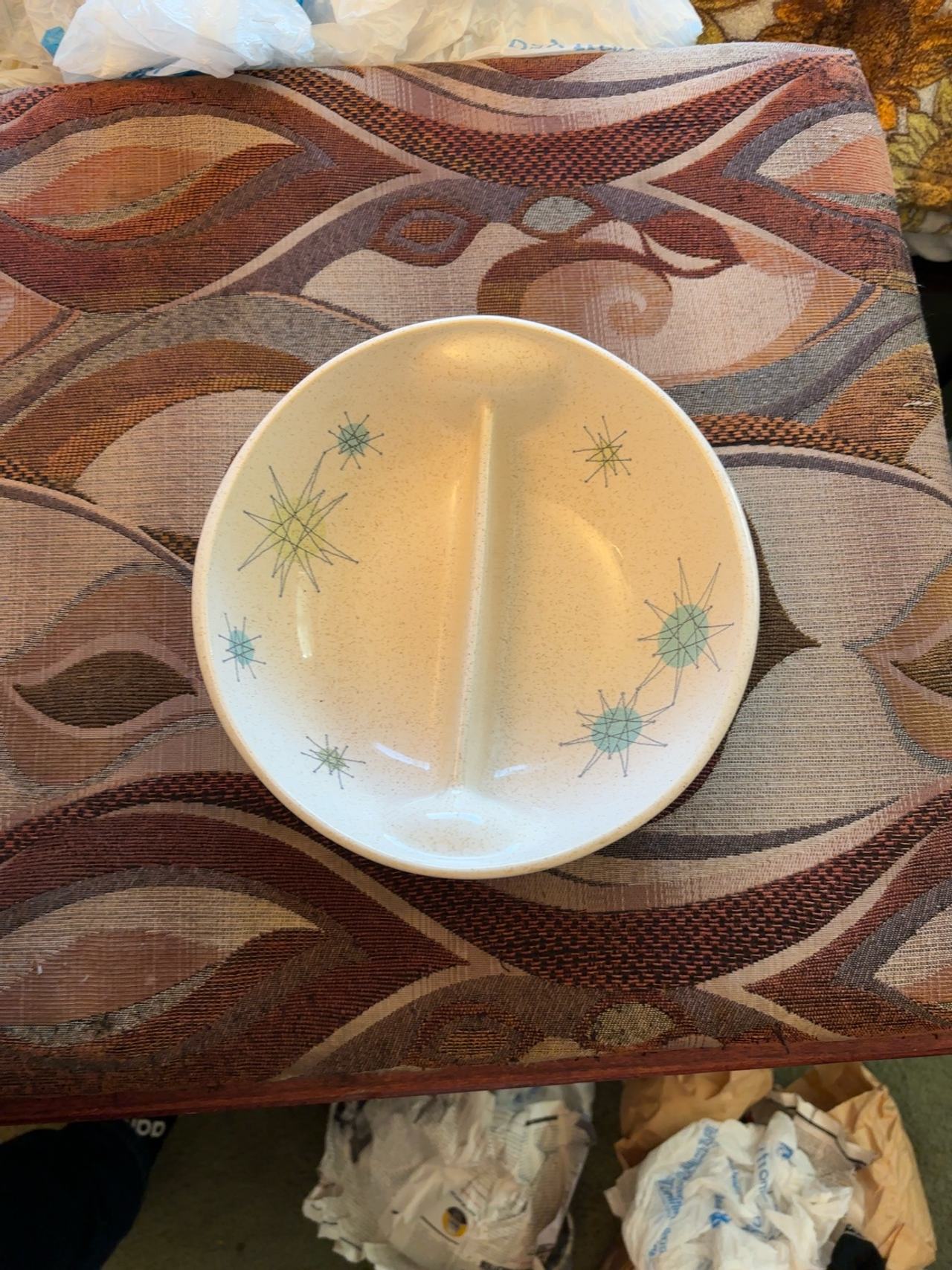 Franciscan Atomic Starburst Divided Bowl