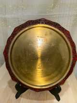 Vintage Chinese Cinnabar Style Decorative Plates Set of 5 - Image 4