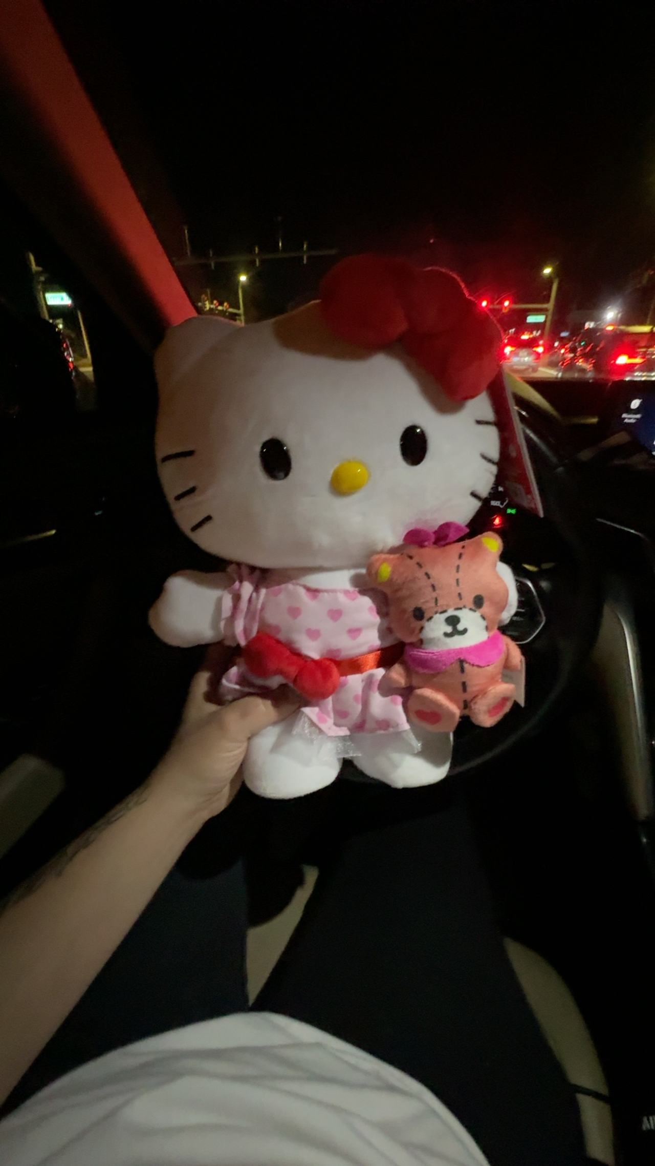 Sanrio Hello Kitty Side Stepper Plush Pink Hearts