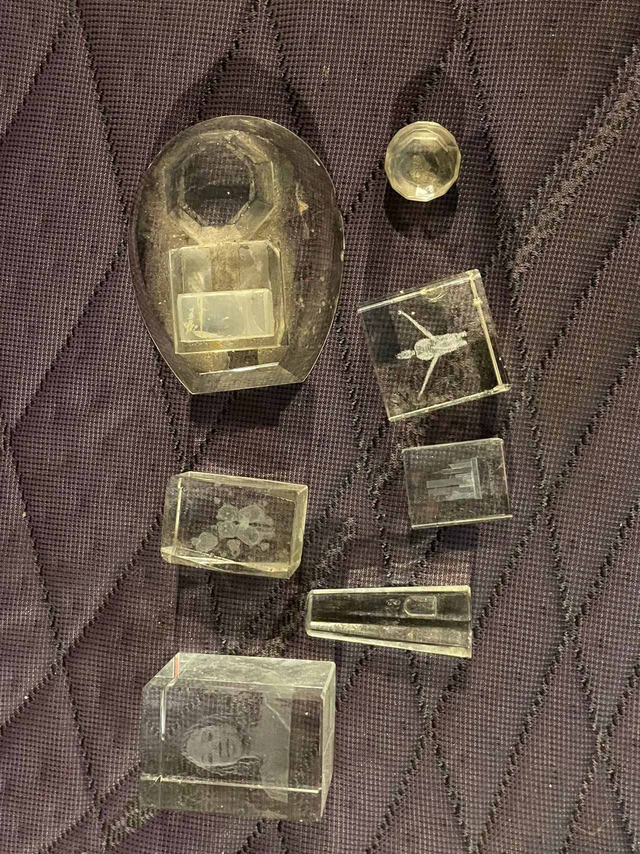 Laser Etched Crystal Glass Blocks Collection