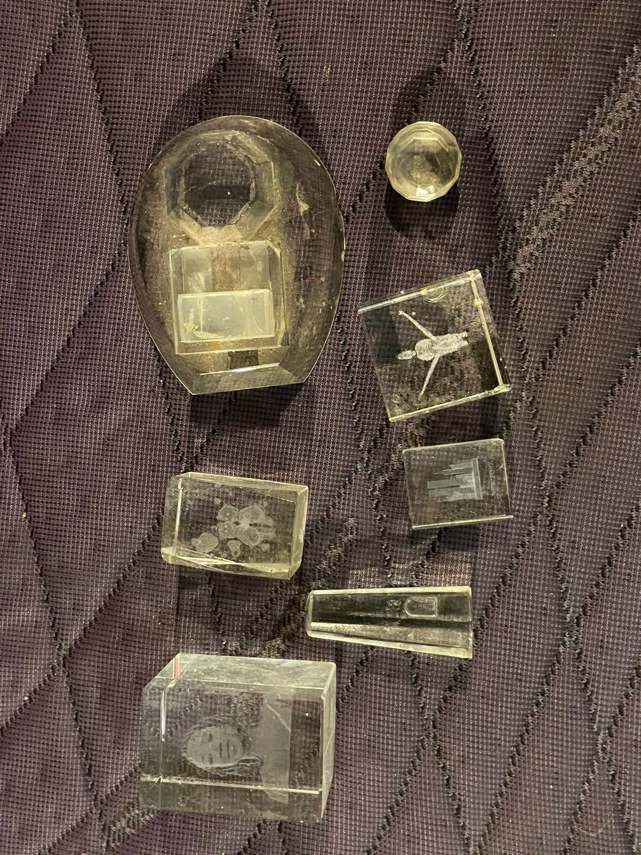 Laser Etched Crystal Glass Blocks Collection