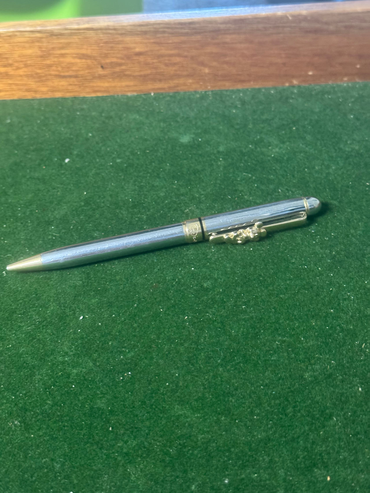 Disney Mickey Mouse Silver and Gold Tone Ballpoint Pen