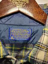 **Vintage 60's 100% Virgin Wool Pendleton Plaid Flannel Shirt - Image 3