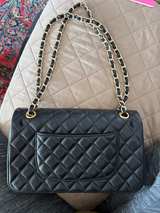 Chanel Medium Classic Double Flap Bag Black Lambskin GHW - Image 8