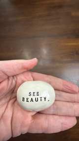 Rae Dunn Studio Berkeley Ceramic Decorative Stones SEE BEAUTY DRAW - Image 4